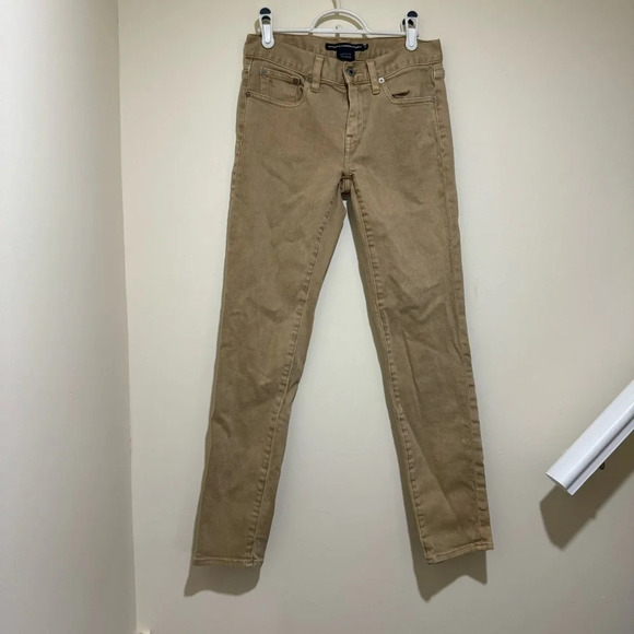 Women’s Unisex Vintage Lauren Ralph  Lauren Khaki Colour Skinny Jeans Size: 29 - Picture 3 of 16